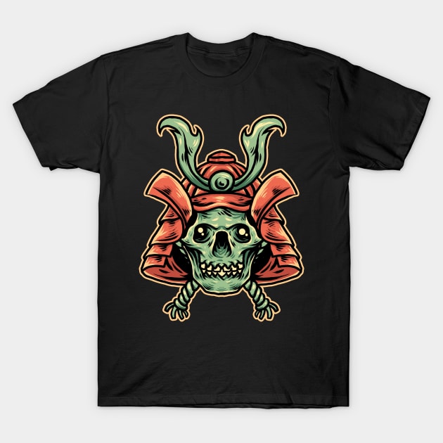 samurai skull T-Shirt by donipacoceng